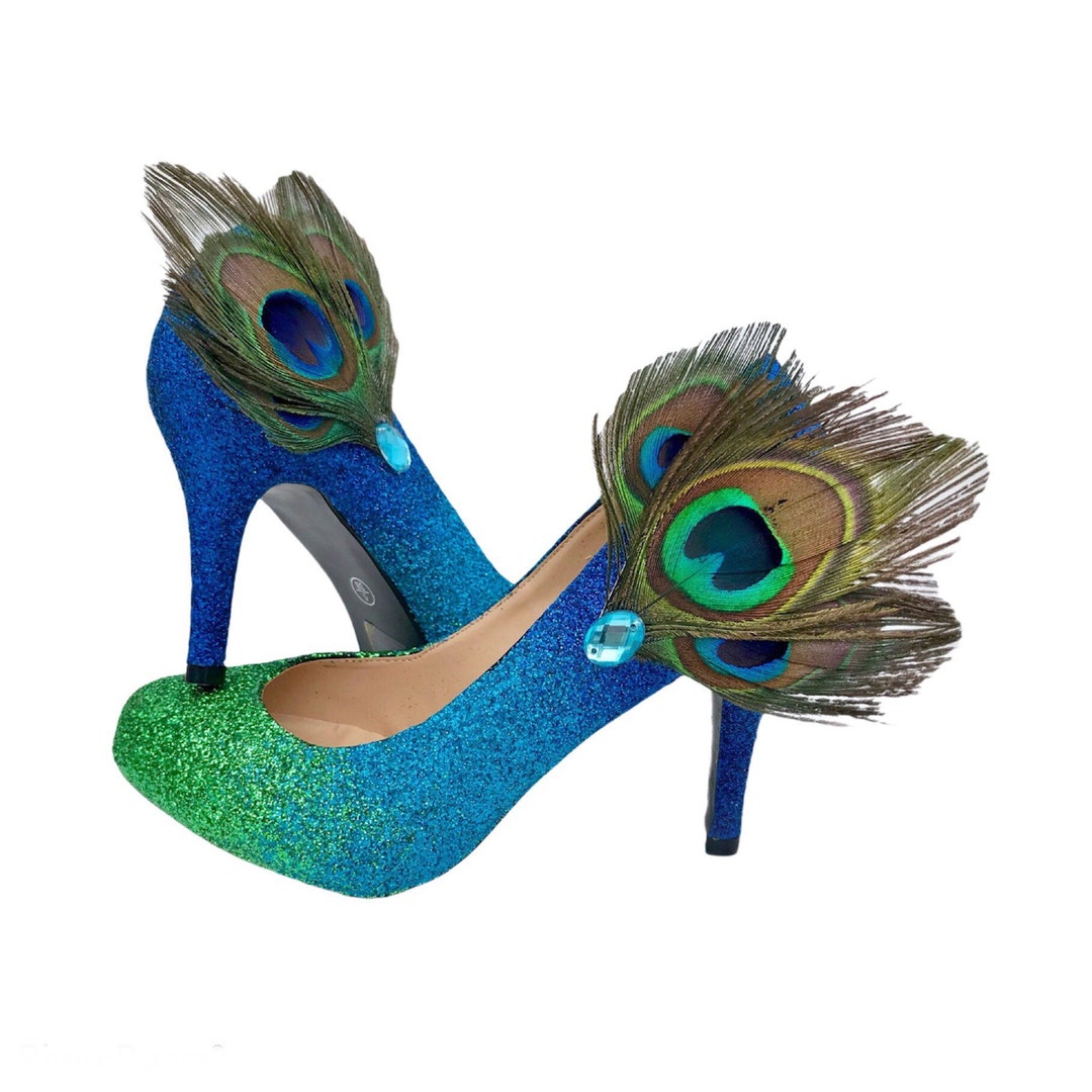 Peacock Feathers Feather Stiletto Heels Giuseppe Zanotti Coline - Main Image