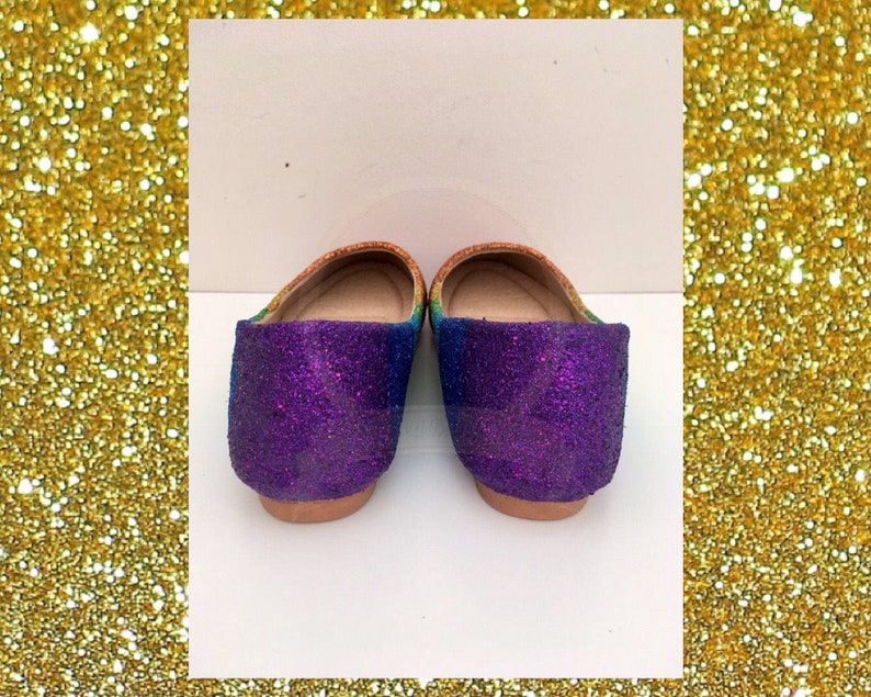 Rainbow Shoes for Women Glitter Shoes for Women Rainbow - Etsy UK