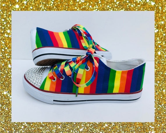 rainbow tennis shoes