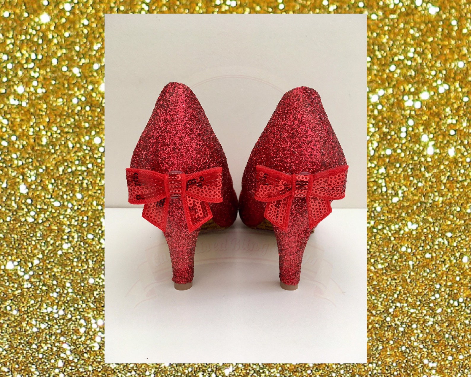 Ruby Slipper Shoes Red Glitter Shoes Ruby Red Shoes Wizard Etsy UK