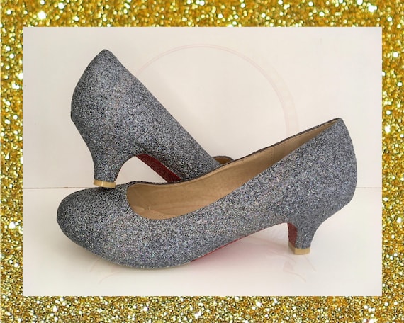 glitter small heels