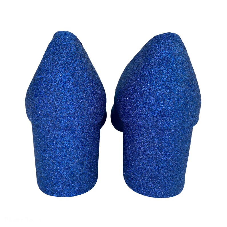 sky blue block heels