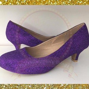 Purple Glitter Shoes, Purple Wedding Shoes, Wedding Shoes Purple, Low ...