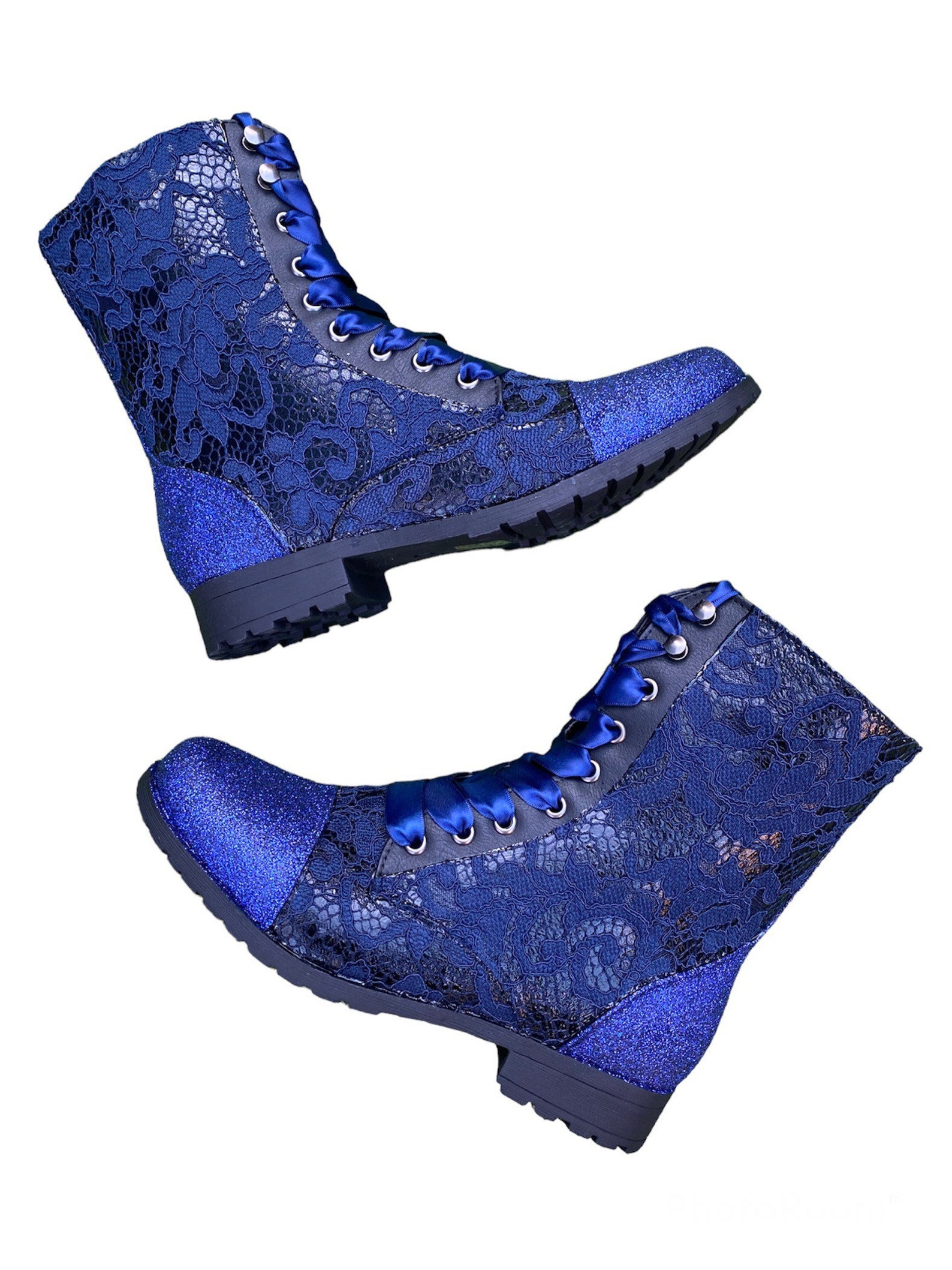 navy lace up ankle boots