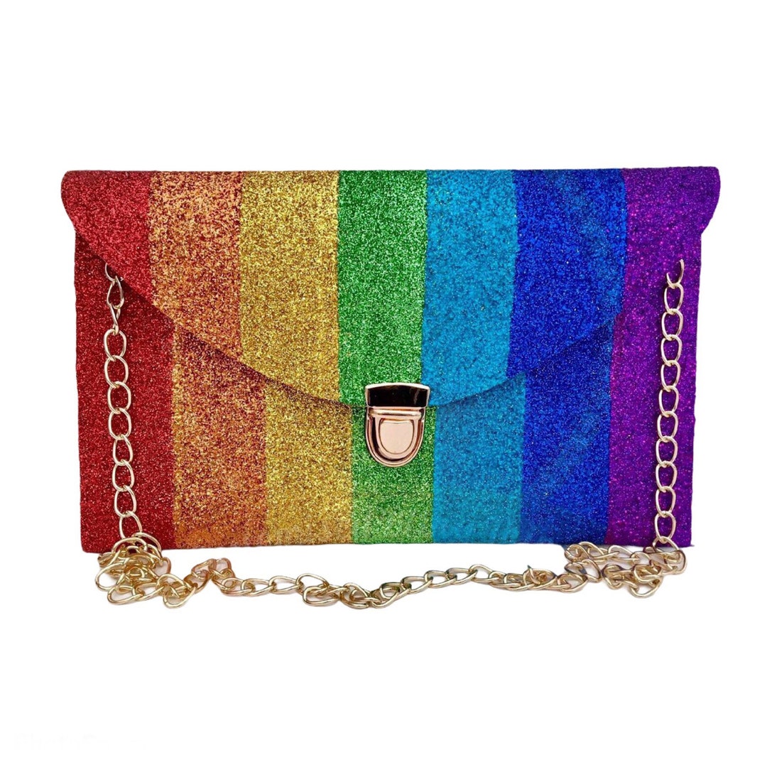 Rainbow Bag Accessory, Glitter Rainbow Bag, Glitter Rainbow Accessory ...