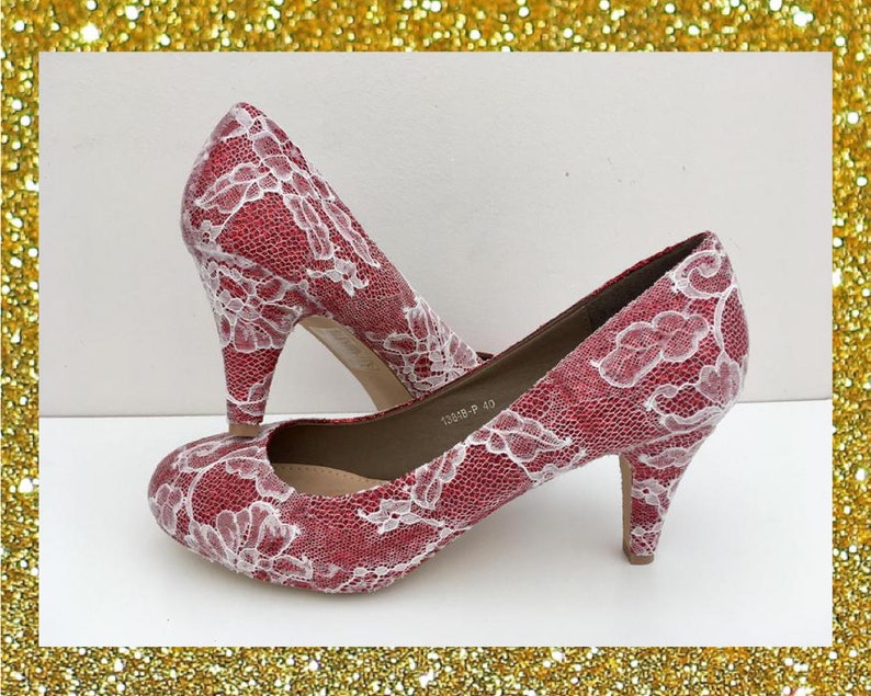 red glitter wedding shoes