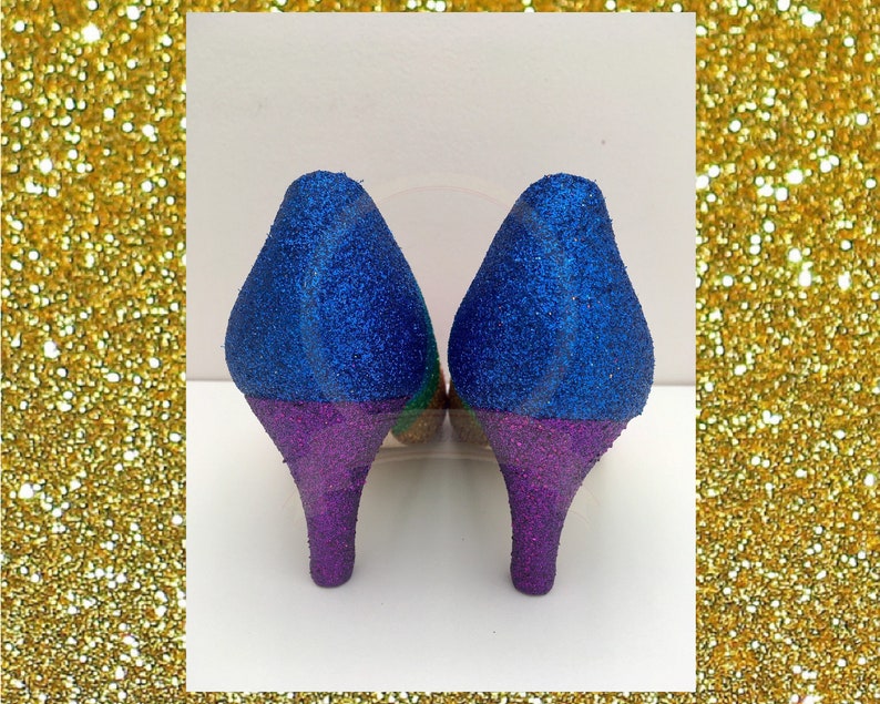 Rainbow Glitter Heels Pride Glitter Heels Rainbow Wedding Etsy