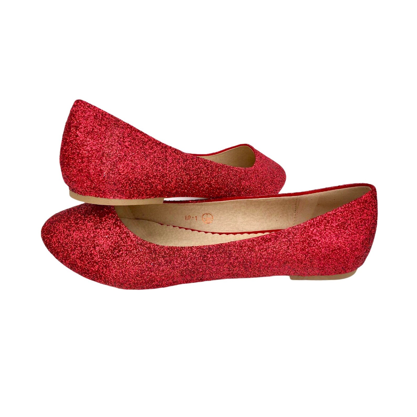 Red Glitter Flats Red Ballerina Pumps Glitter Flat Shoes Etsy UK