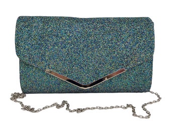 Peacock clutch bag, Glitter bag accessory, Peacock glitter bag, Evening clutch, Bridal bag accessory, wedding accessory, Peacock gift women