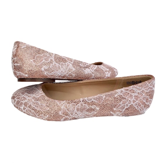 rose gold glitter wedding shoes