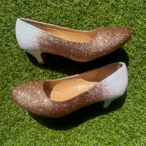 rose gold dress shoes low heel Flat Sandals Wedding Dress Rose Gold Block Heel Wedding Shoes Wholesale  Bridal Gold Heels Shimmering Womens