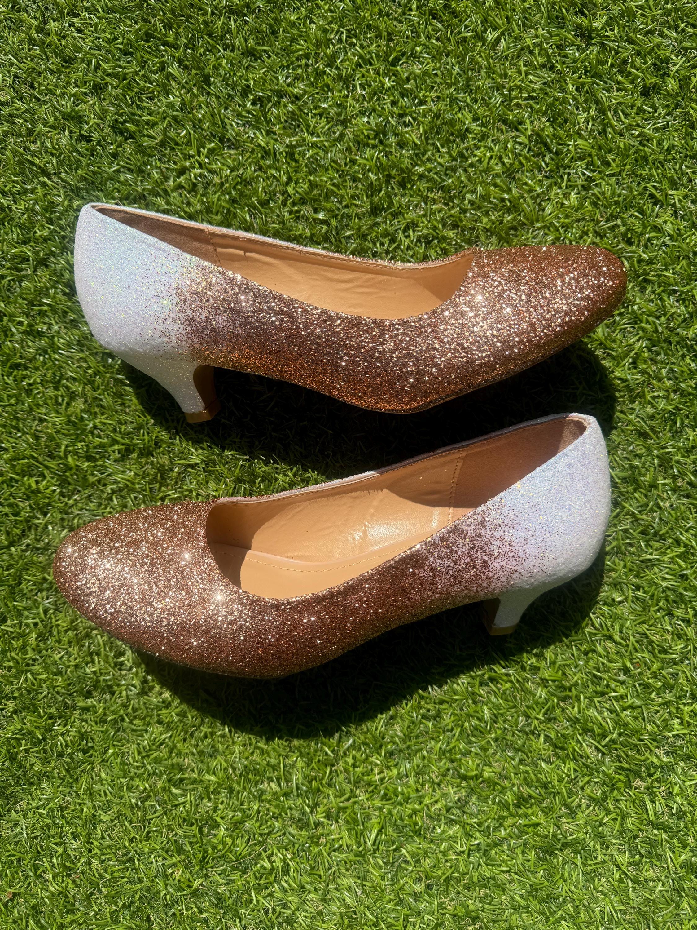 womens rose gold dress shoes Lawrence Glitter