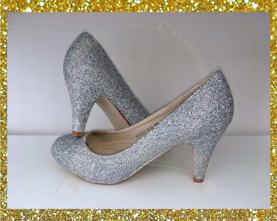 glitter bridal heels