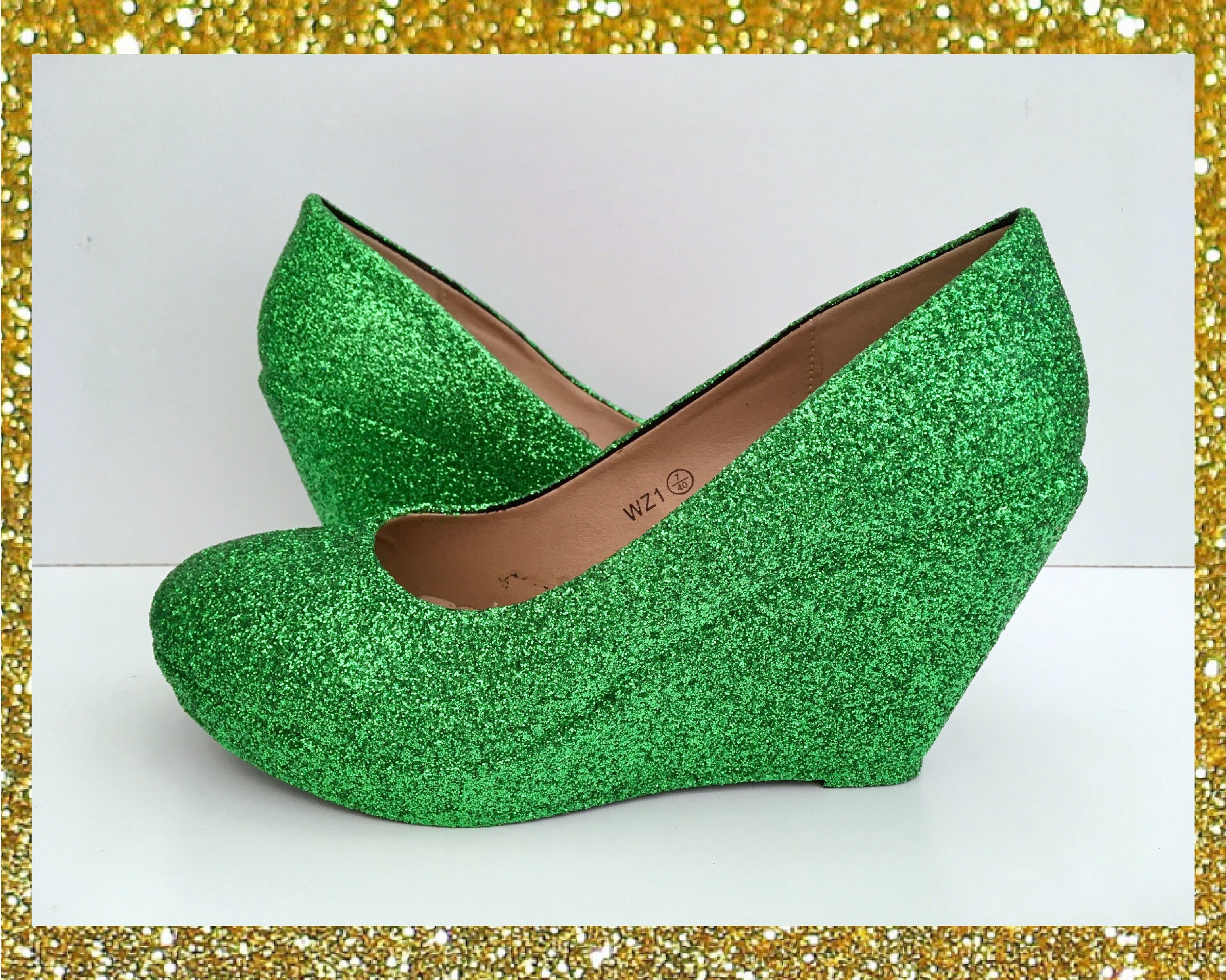 emerald green wedges