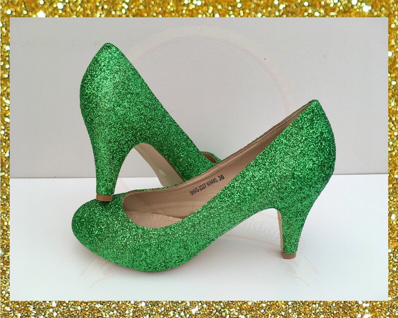 Green glitter heels Emerald green heels Bright green shoes Green glitter heels Emerald green heels Bright green shoes