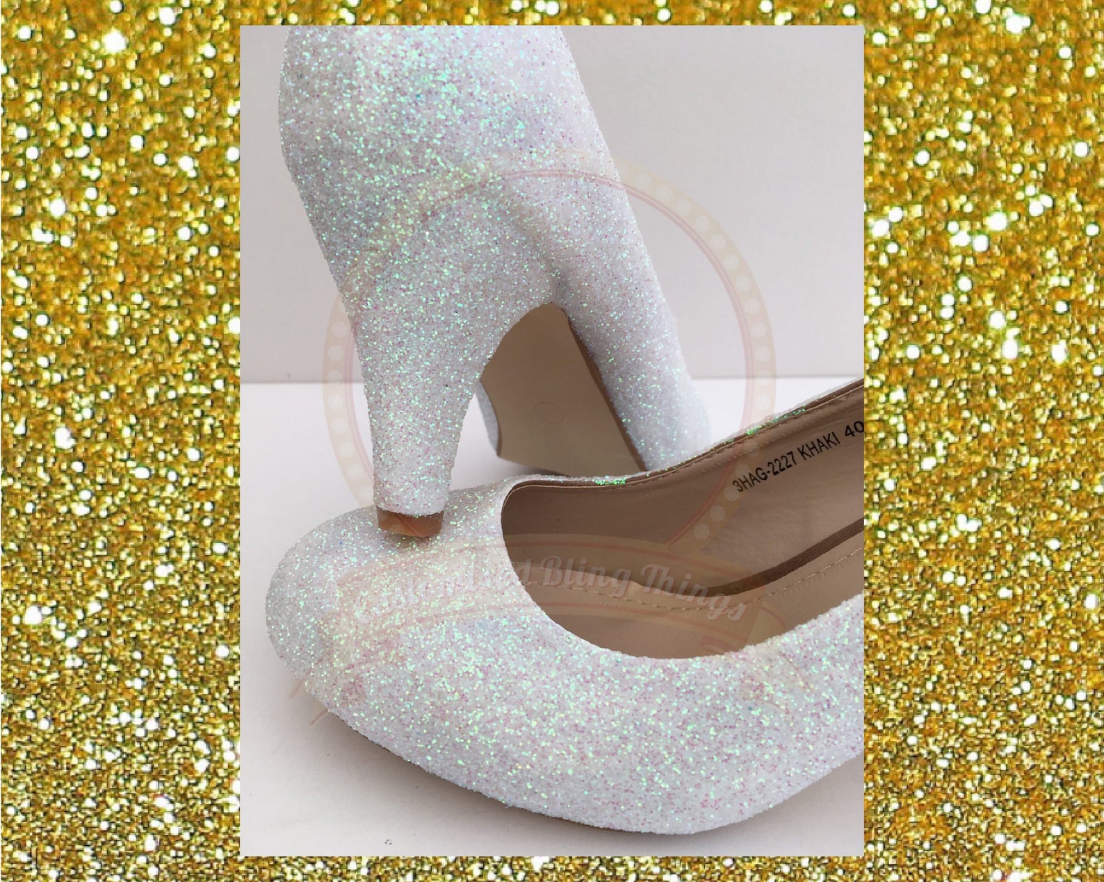 White Wedding Heels White Glitter Heels Wedding Shoes for Etsy UK