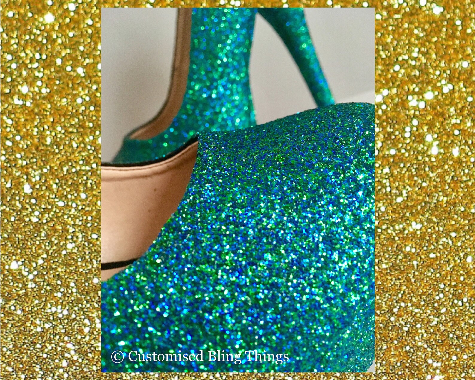 Mermaid Glitter Mix Heels Custom Glitter Heels Mermaid Etsy