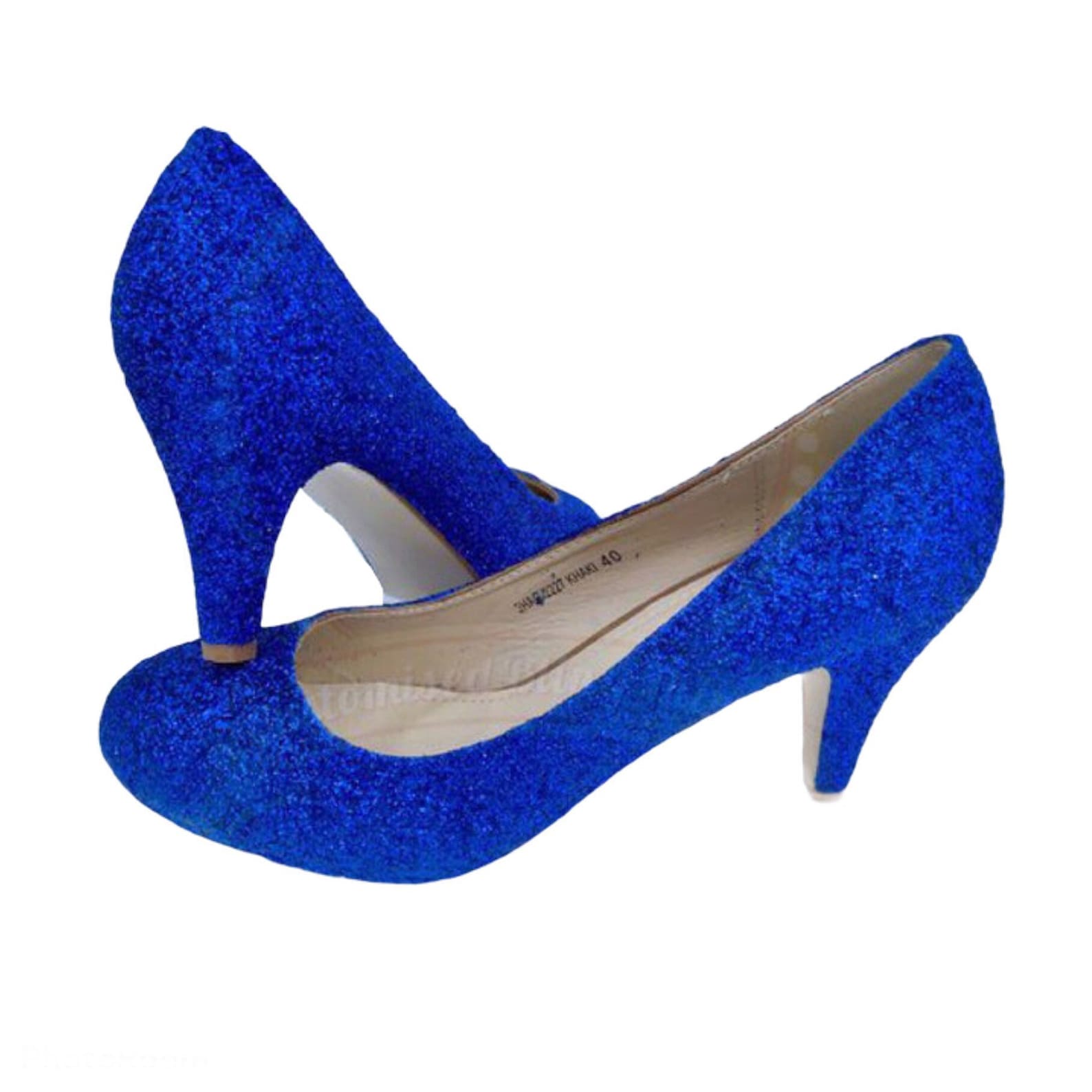 Royal Blue Glitter Heels Glitter Heels Blue Royal Blue Etsy