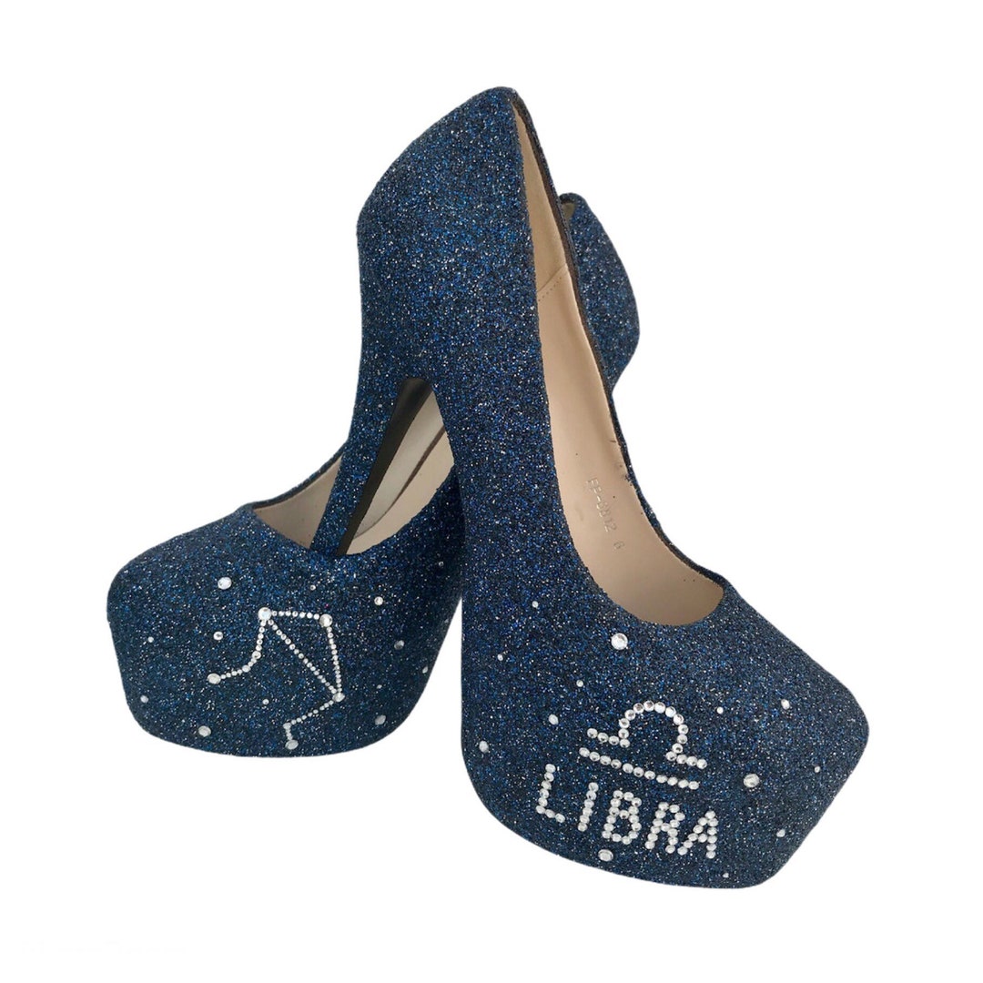 Star Sign Heels Constellation Shoes Custom Glitter Heels - Etsy