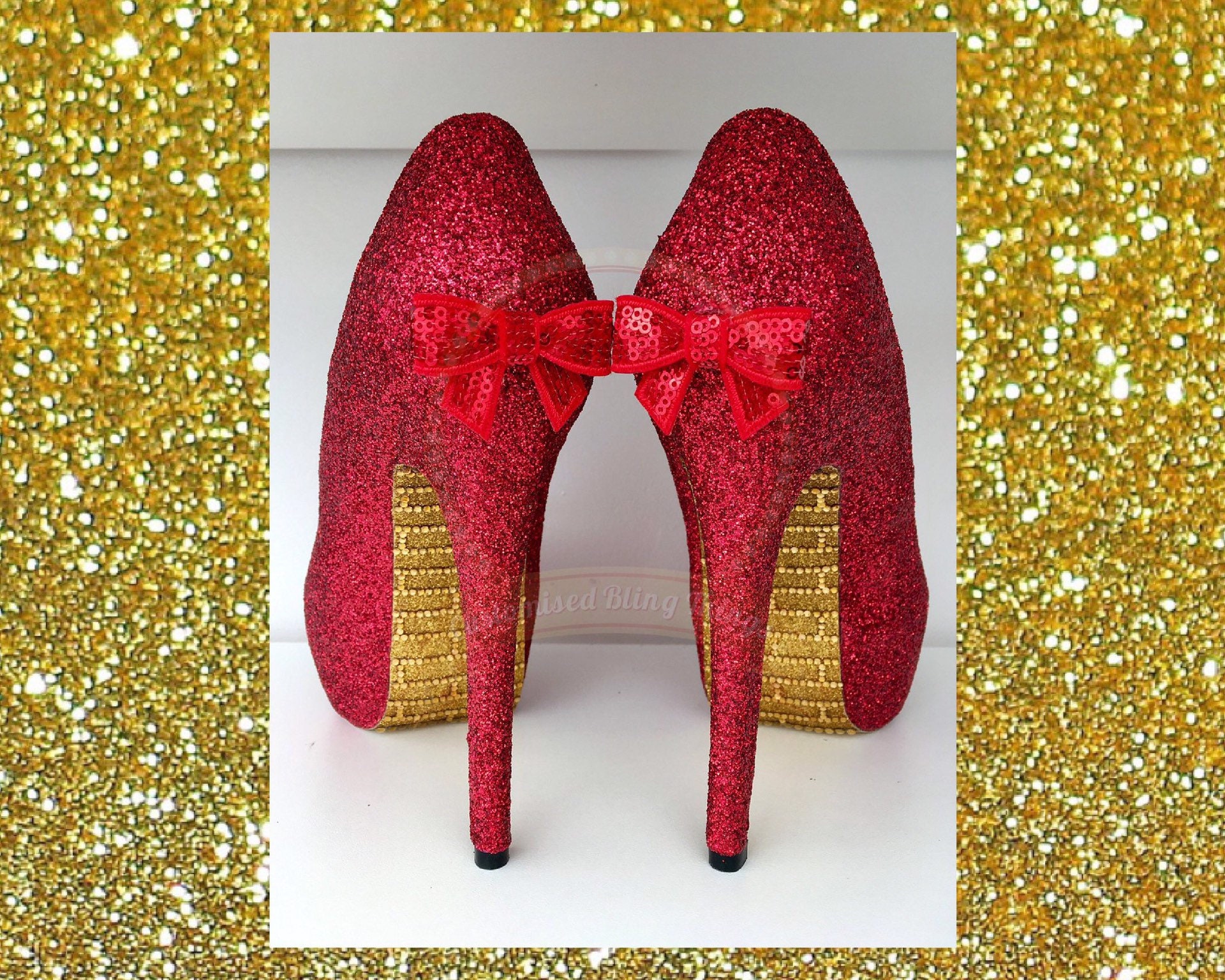 Wizard of Oz Shoes, Ruby Slipper Shoes, Wizard of Oz Gift, Red Glitter ...