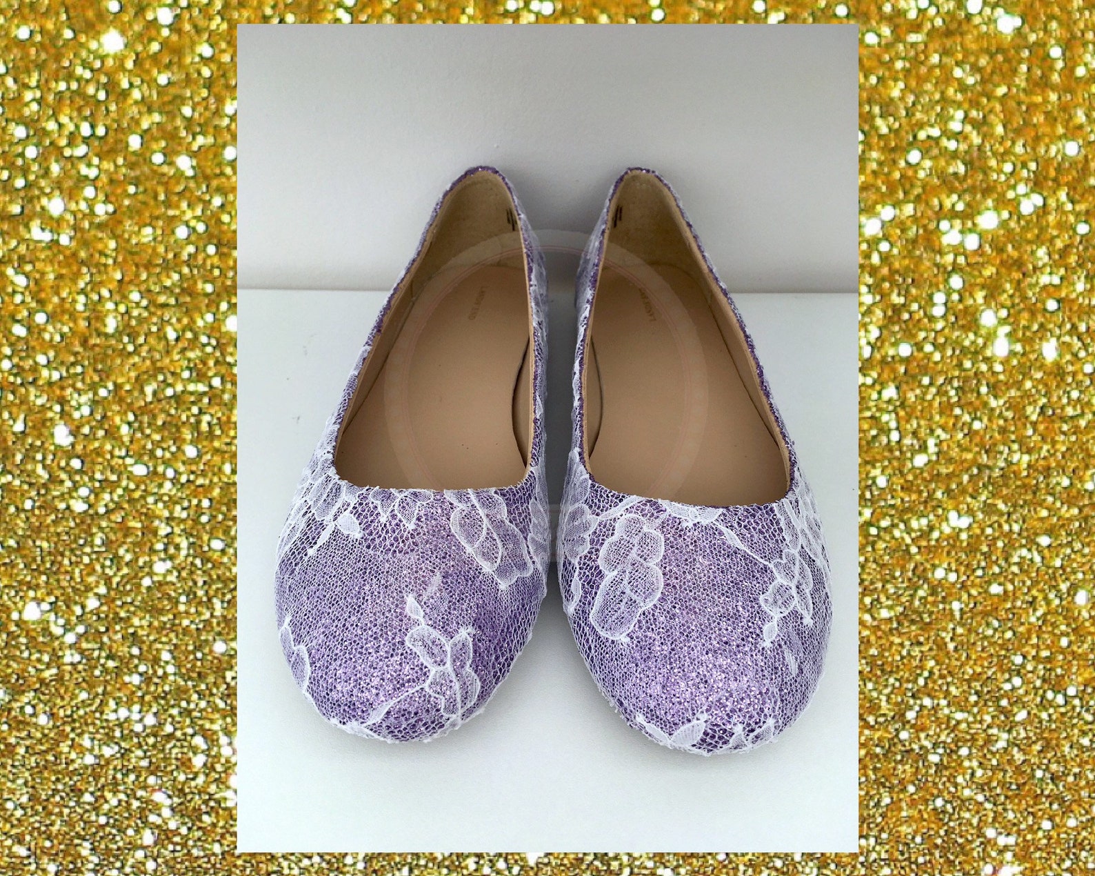 lace wedding shoes, flat wedding shoes, lilac wedding shoes, lace flat shoes, custom wedding shoes, glitter shoes, ballet flats,