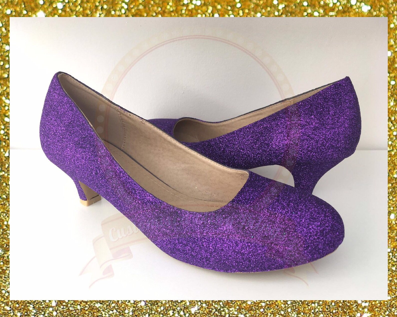 Purple glitter shoes Purple wedding shoes Wedding shoes | Etsy