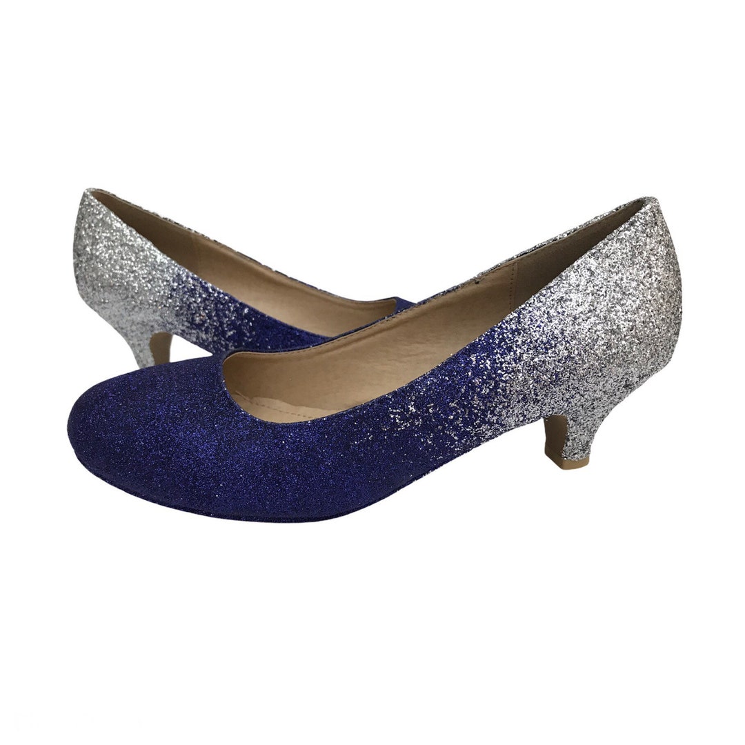 Blue Ombre Heels Glitter Glitter Ombre Shoes Ombre Glitter - Etsy