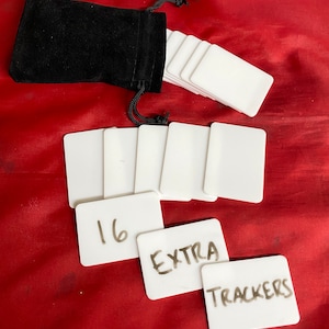 Extra acrylic trackers, magnets for wooden DM screen