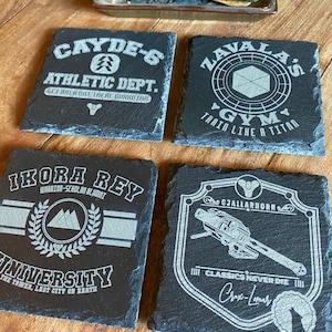 Natural slate coasters: Destiny