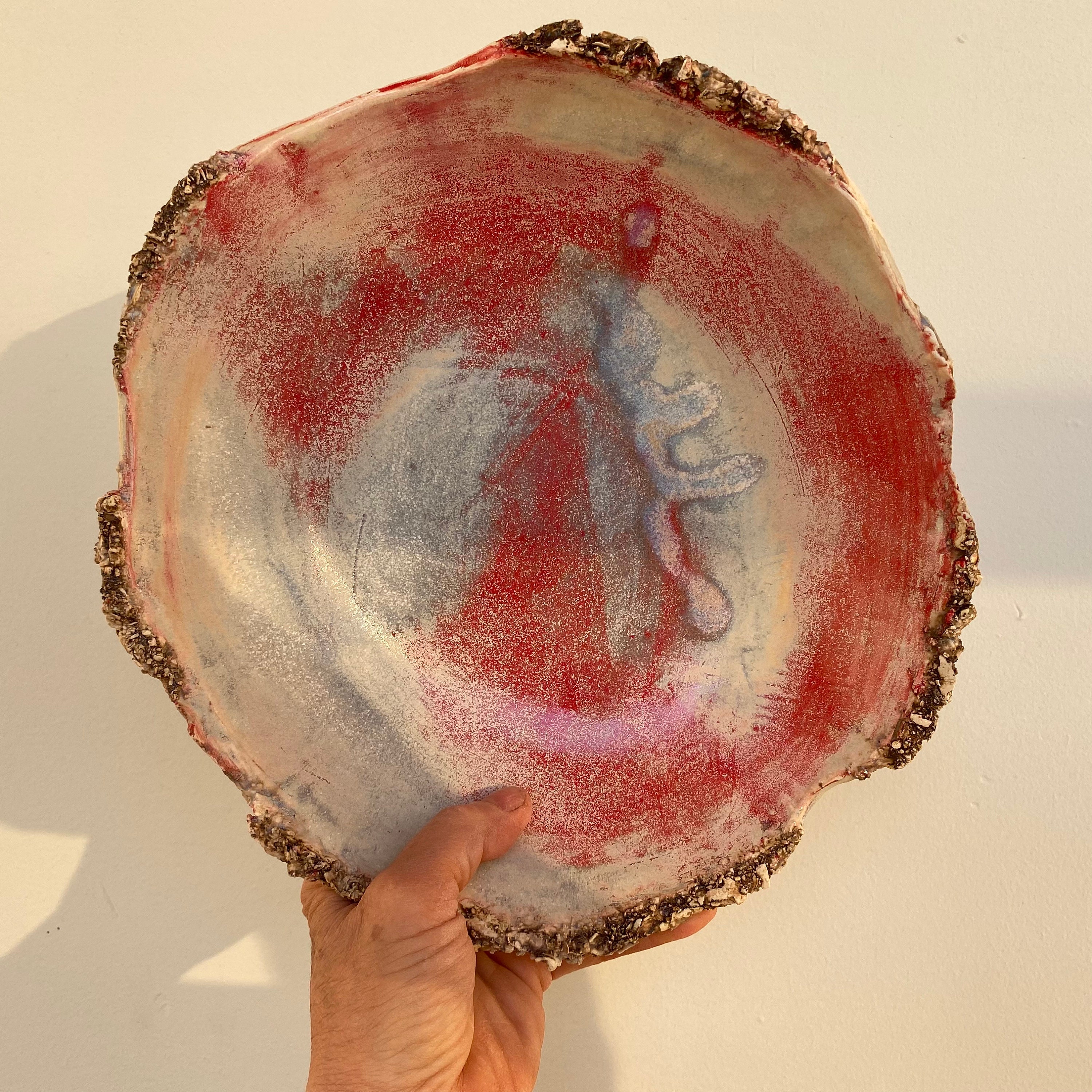 Shallow Red Rabbit Bowl Shallow Bowl - Large - Etsy