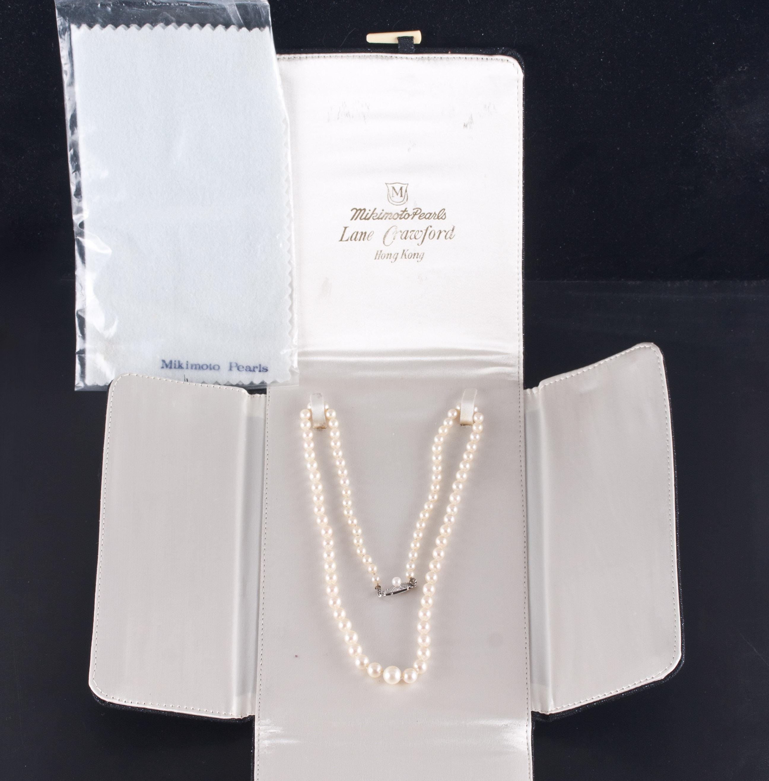 Mikimoto Pearl Necklace - Etsy