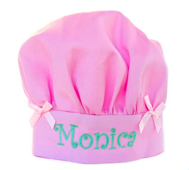 Personalized Girls Pretty & Pink Chef's Hat with Accent Etsy
