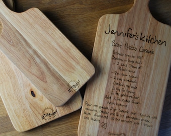 Custom Handwritten Recipe Cutting Board | Wood Engraved | Personalized Mothers Day Gift | Handwritten Recipe | Family Recipe | Grandma Gift