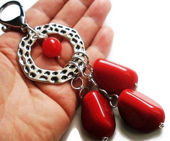 Purse Charm Red Purse and Shoe Charm Clip Keyring Dangle Planner Charm Red Purse Clip Thank you Gift Princess Bag Clip Red Bag Dangle