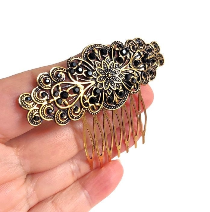 Gold Victorian Hair Comb - Etsy display picture 3