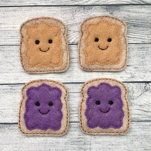 Perfect pairs 2 sets peanut butter and jelly bread felties multiple sizes available