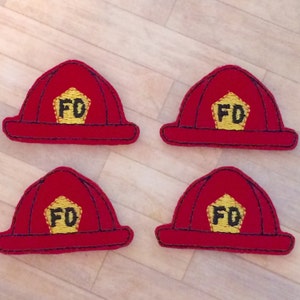 4 fireman hat felties