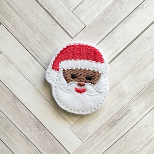4 African American Santa felties version 2 multiple sizes available