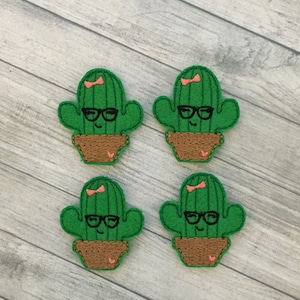 4 felt nerdy cactus 2&quot;