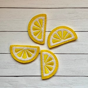 4 lemon wedge felties multiple sizes available