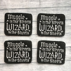 4 LARGE wizard in the sheets felties  2&quot;x2.5&quot;