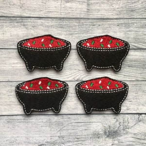 4 salsa bowl felties 1.25&quot;x2.25&quot;