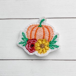 4 floral pumpkin felties multiple sizes