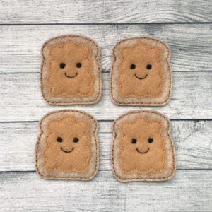 4 peanut butter bread felties multiple sizes available