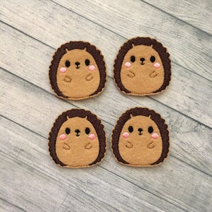 4 hedgehog felties 1.75"