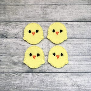 4 yellow marshmallow chicks peep felties multiple sizes available