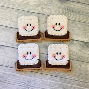 4 happy smores felties multiple sizes available