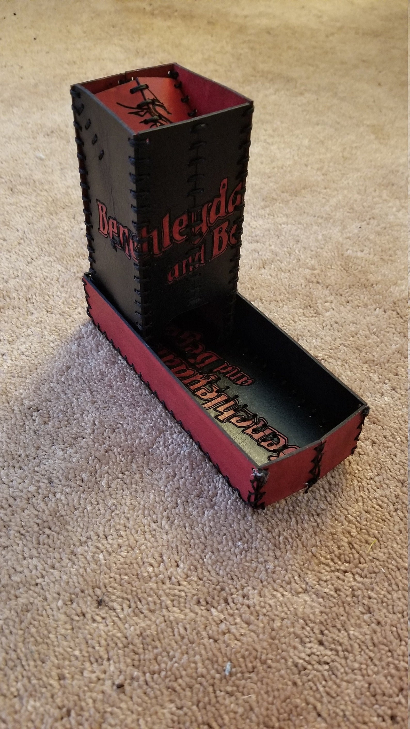 Leather Folding Dice Tower and Tray Benchleydale Special Etsy