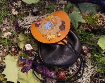Leather Dice Bags With Pangolin Closure