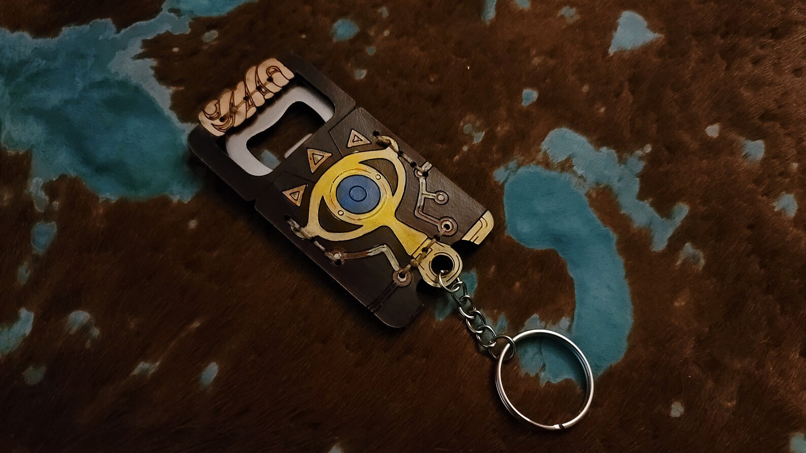 Leather Zelda BOTW Slate Tablet Bottle Opener Keychain GLOWS Etsy